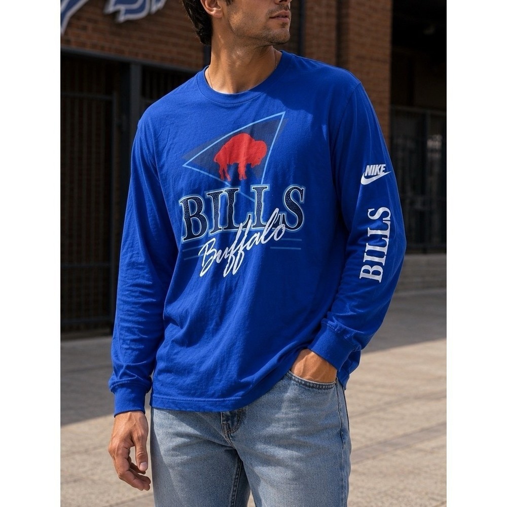 Buffalo Bills Nike Blue Long Sleeve Shirt (XL)